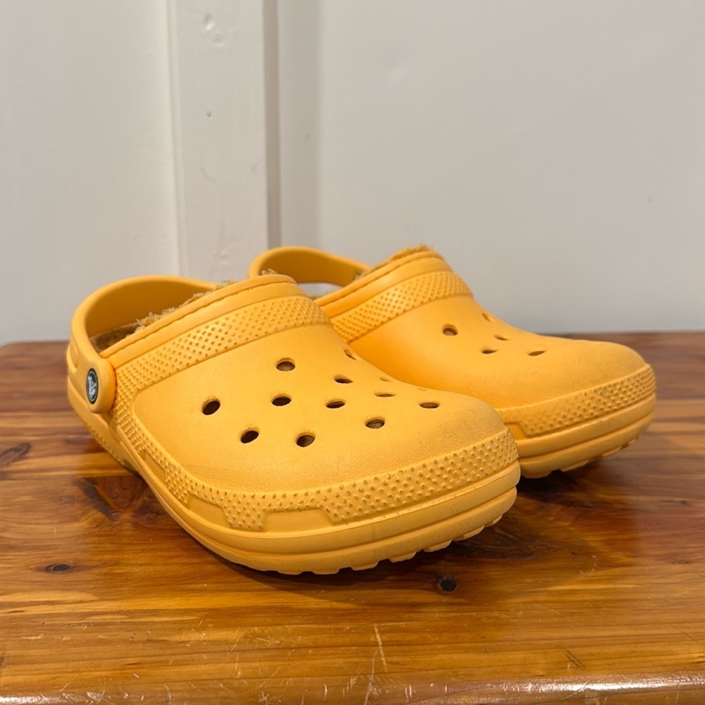 Crocs Classic Lined Yellow Clogs - image 1